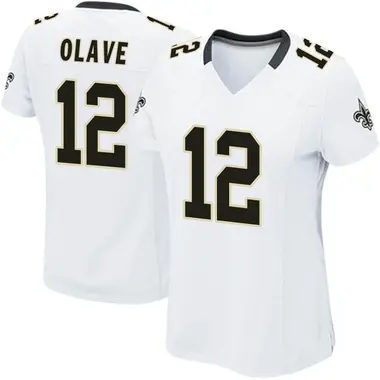 Foster Moreau Women's Nike White New Orleans Saints Alternate Custom Game Jersey Size: Small